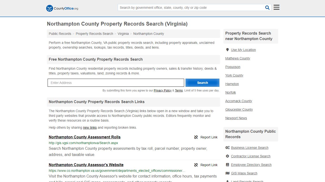 Northampton County Property Records Search (Virginia) - County Office